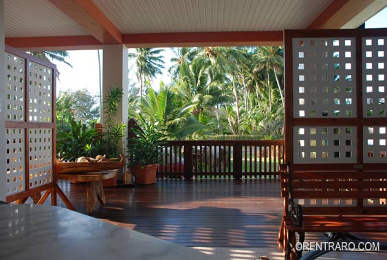from the sliding doors to the veranda at Aito Rarotonga Cook Islands