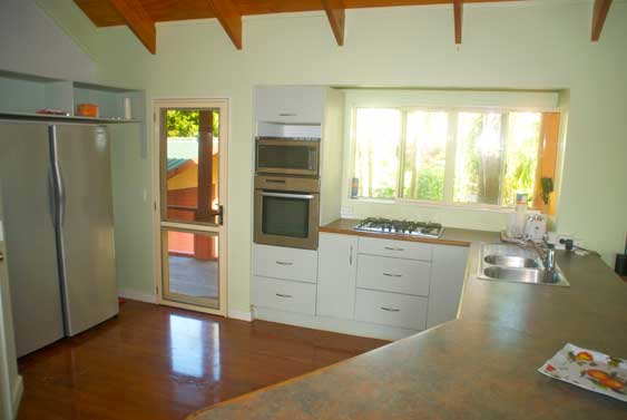 spacious modern kitchen, perfect for cooking breakfasts, lunches and dinners for large groups