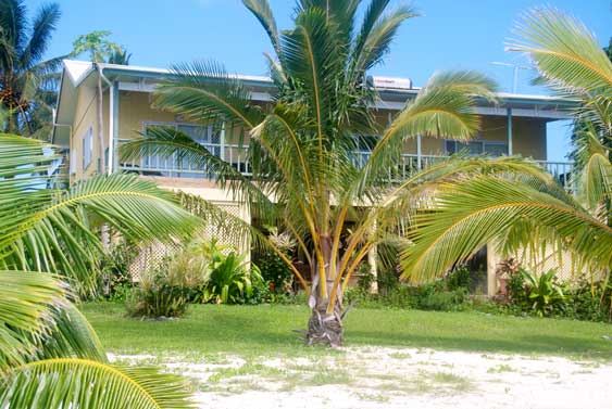 exterior of Marino, a two bedroom beachfront home in Rarotonga