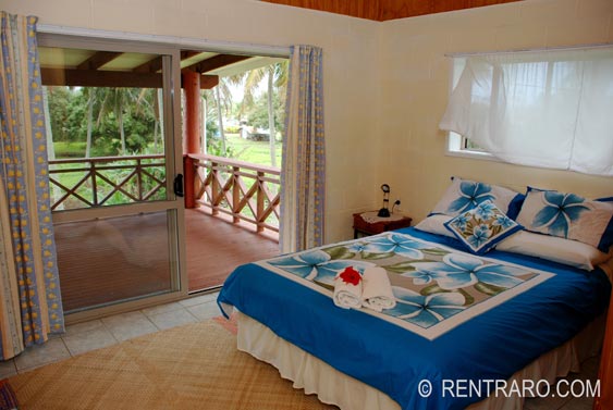 the master bedroom at Muri View, Rarotonga, Cook Islands