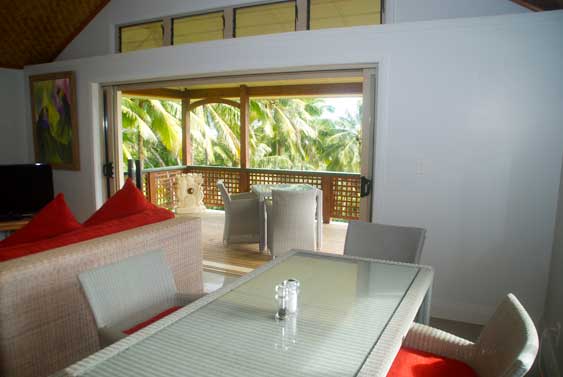 Dining area at Titikaveka Hillside Retreat 