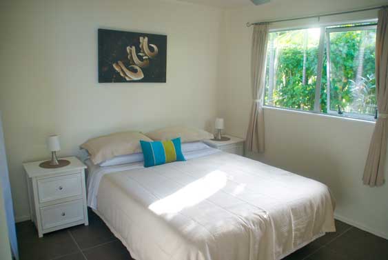 master bedroom at Areora Beachfront Escape, Rarotonga, Titikaveka