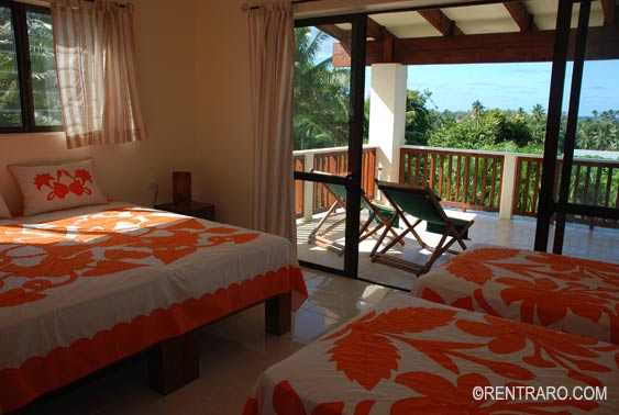 The two oceanside bedrooms open out to the large spacious covered verandah