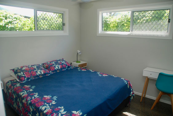 the second bedroom, the king bed can be split into singles