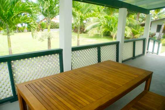covered veranda for outside relaxing and dining