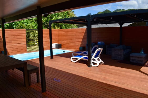 from the veranda looking to the pool